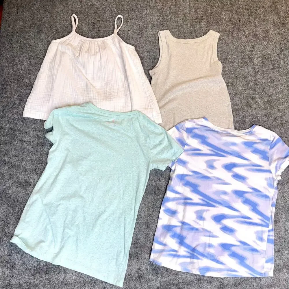 Girls Tops Lot of 4 XL-XXL 12-16 Crewcuts Gap Kids Old Navy Floral Tees Tanks